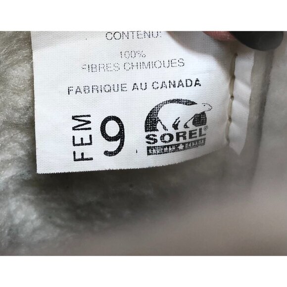 SOREL Nanook Faux Fur Trim Lace Up Mid-Calf Leather Winter Snow Boots Womens 9 ( - Picture 10 of 11